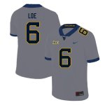 Men's West Virginia Mountaineers NCAA #6 Exree Loe Gray Authentic Nike Stitched College Football Jersey ZK15N10HT